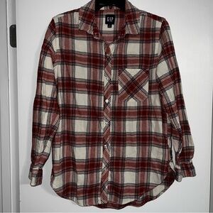 GAP Women’s Button Down Plaid Flannel Shirt